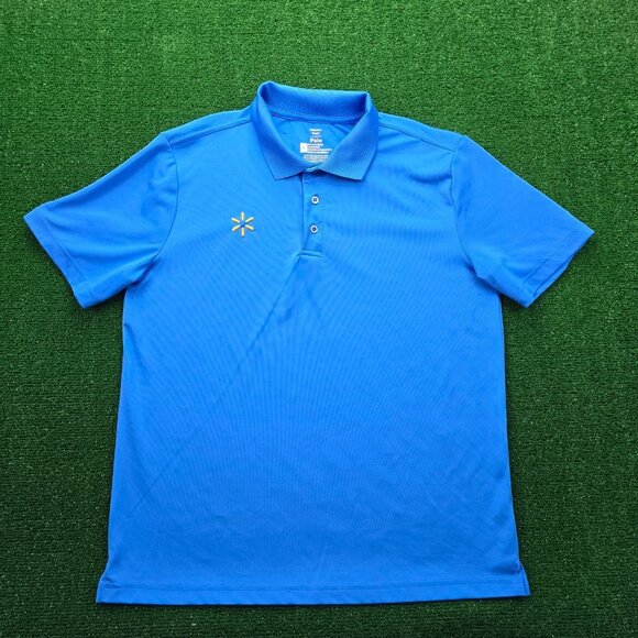 Walmart Polo Shirt Mens Medium/Large Blue Short Sleeve Employee Uniform Work - Picture 1 of 8